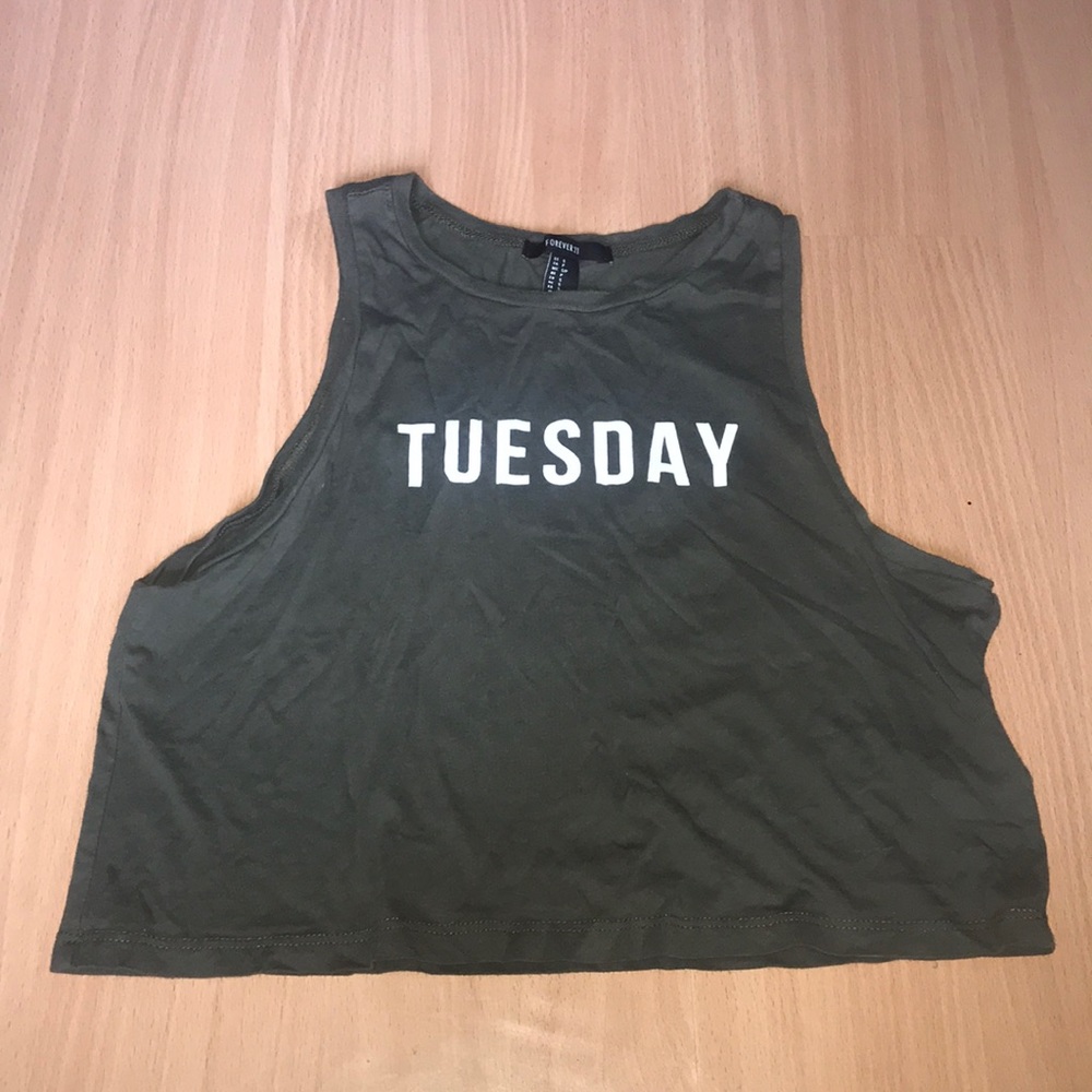 Green tank top